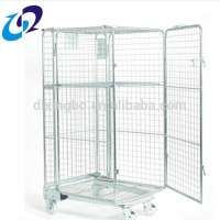 Warehouse large rolling metal wire storage container