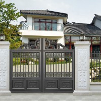 Most popular multi function aluminium wrought welded fence panel custom residential used metal security latest main gates design