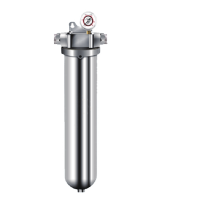 Stainless Steel 304 Water Filter, Large Diameter Water Filter Housing,10" Screw Thread Filter  with Outfall